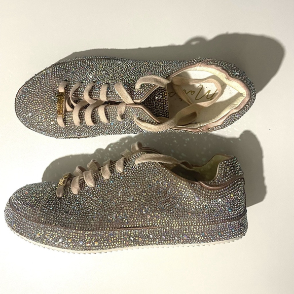 Matisse Bennett Embellished Sneakers Sparkling Rhinestone Sneakers anthropologie - Picture 5 of 10